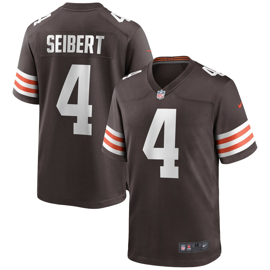 Cleveland Browns Austin Seibert Brown Game Jersey - retro stitched football jersey for Cleveland Browns fans
