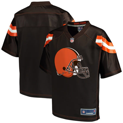 Cleveland Browns NFL Pro Line Brown Team Icon Jersey - retro stitched football jersey for Cleveland Browns fans