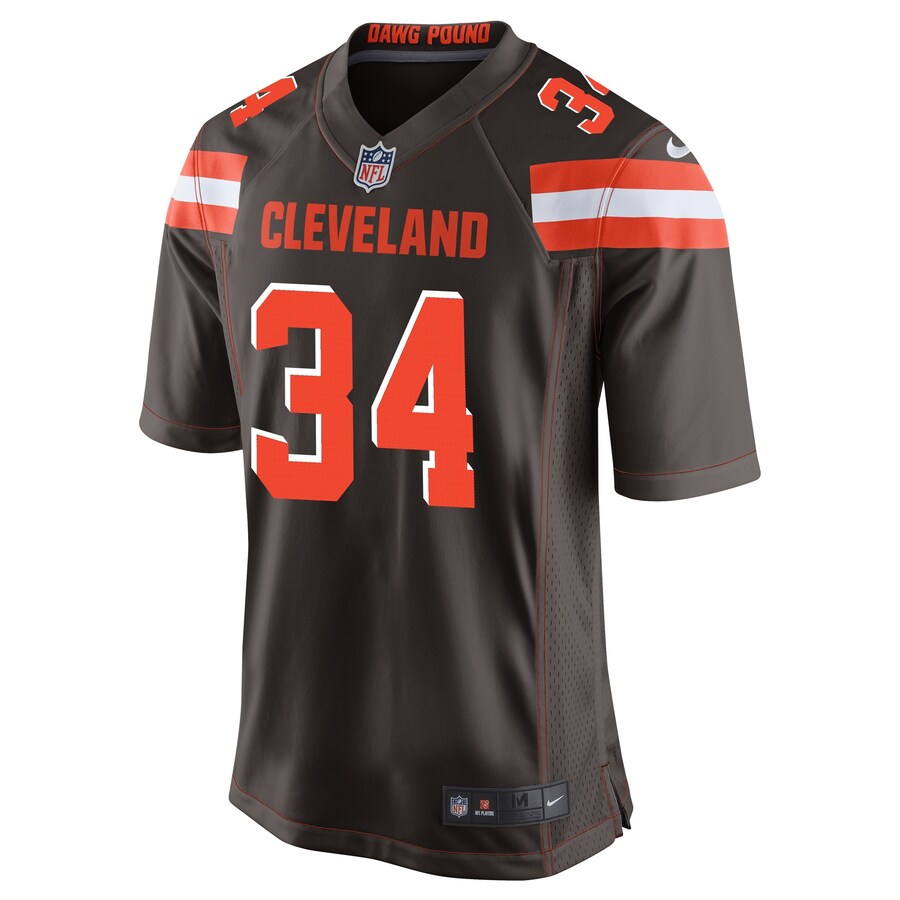 Cleveland Browns Isaiah Crowell Brown Game Jersey - retro stitched football jersey for Cleveland Browns fans
