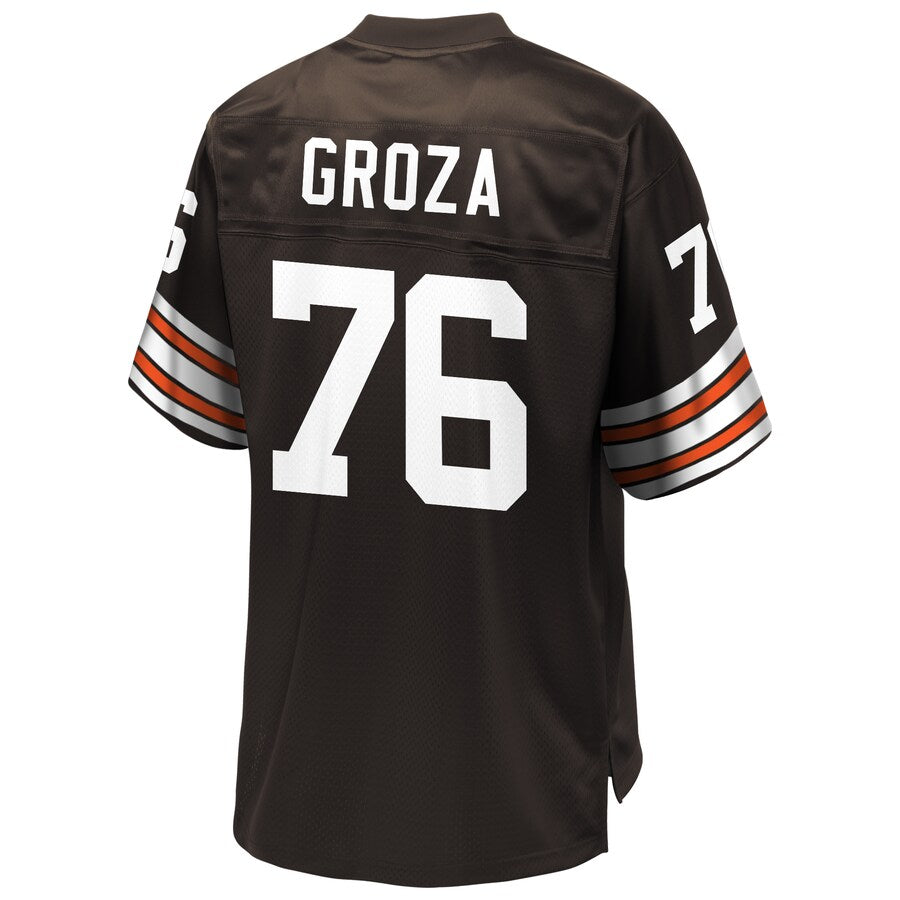 Cleveland Browns Lou Groza NFL Pro Line Brown Jersey - retro stitched football jersey for Cleveland Browns fans