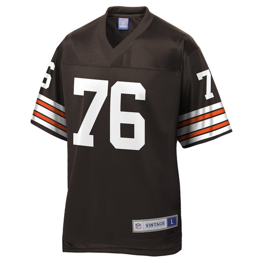 CLE LG  Pro Line Brown Jersey rtj football 6093