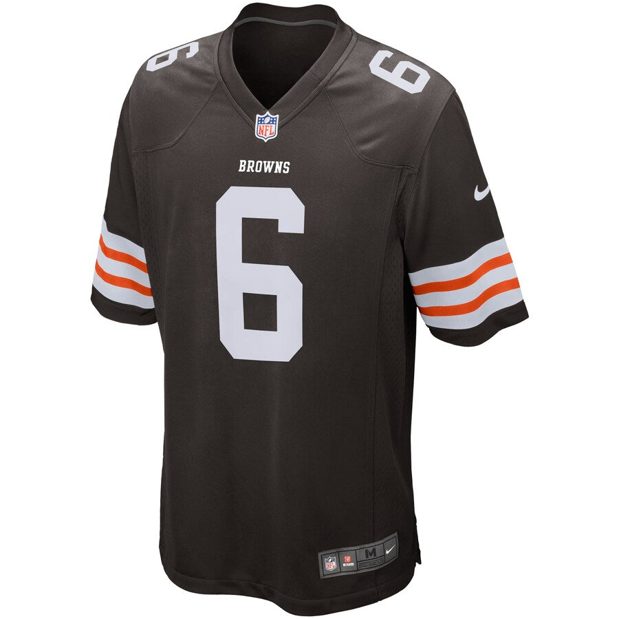 Cleveland Browns Historic Logo Brian Hoyer Brown Game Football Jersey - retro stitched football jersey for Cleveland Browns fans