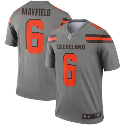 CLE BM Gray Inverted Legend Jersey rtj football 6016