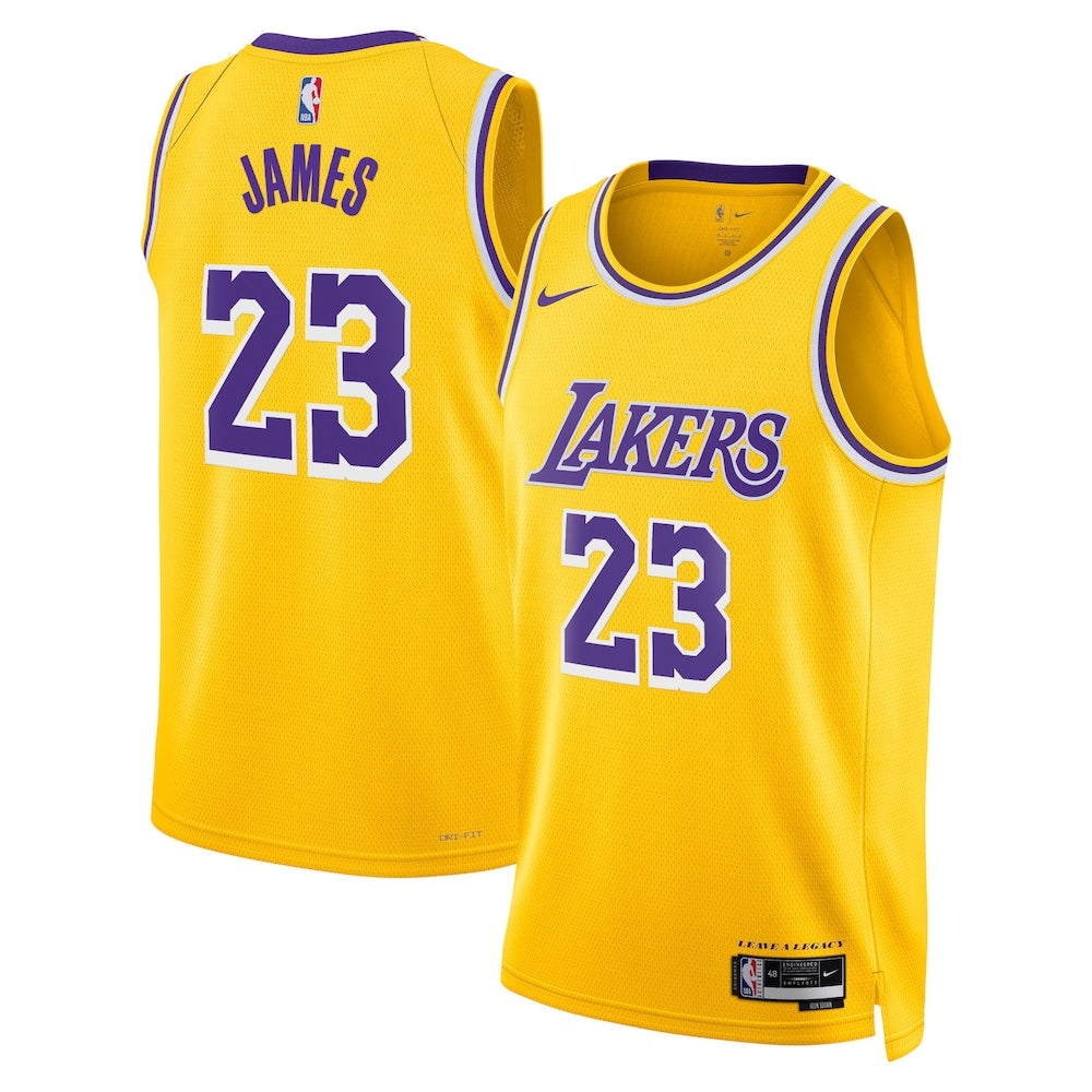 Los Angeles Lakers Lebron James NBA jersey front view