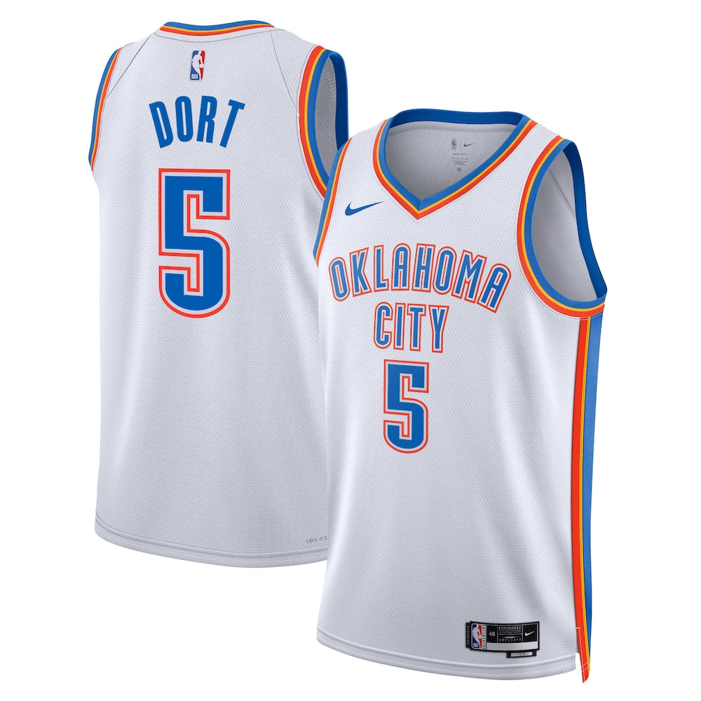 Oklahoma City Thunder Luguentz Dort NBA jersey front view