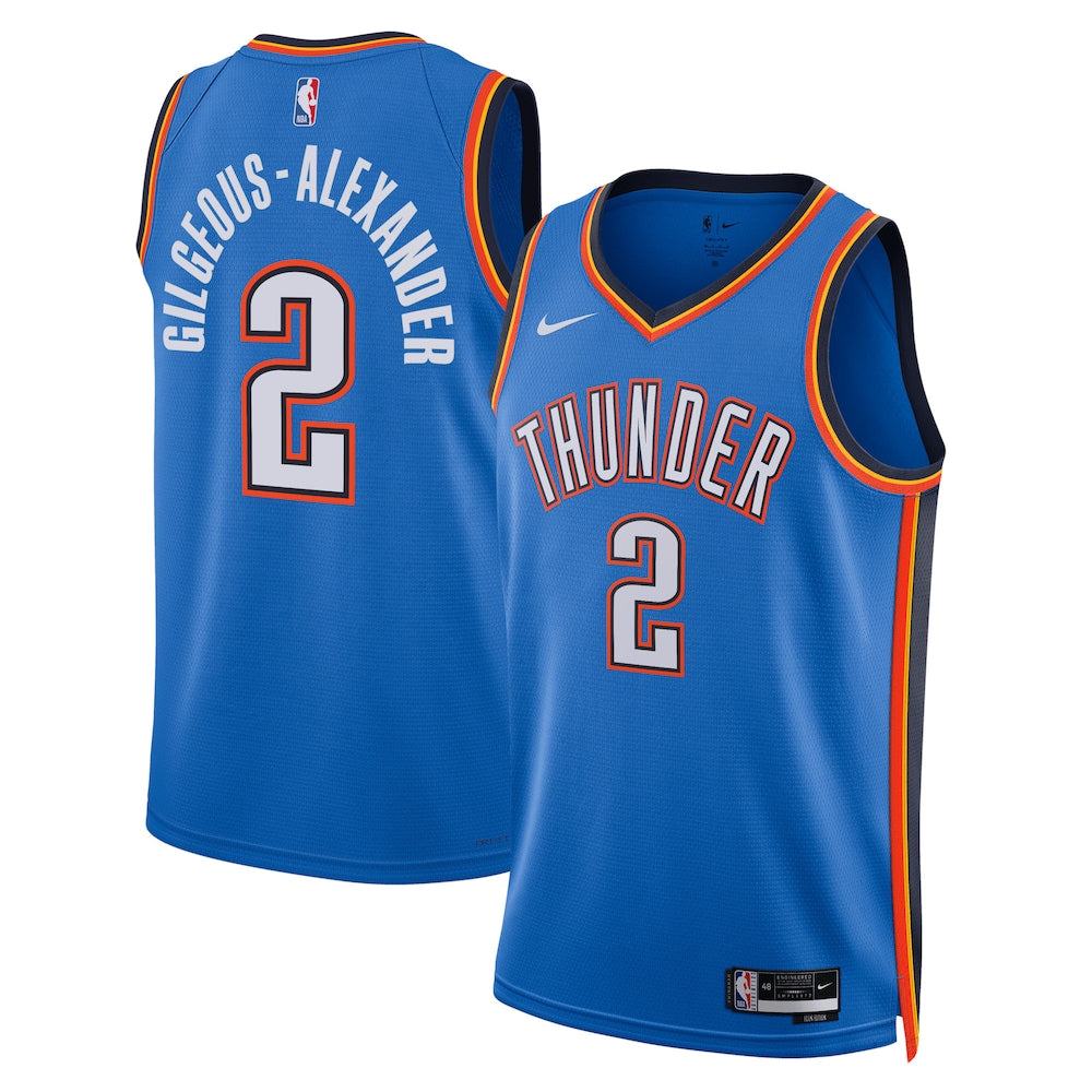 Oklahoma City Thunder Shai Gilgeous Alexander NBA jersey front view