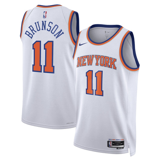 NYK Association Edition Swingman Jersey - White - Jalen Brunson - Unisex RTJ Basketball 33