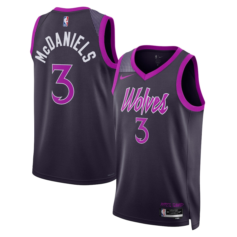 Minnesota Timberwolves Jaden Mcdaniels NBA jersey front view