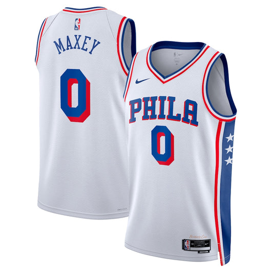 Philadelphia 76ers Tyrese Maxey NBA jersey front view