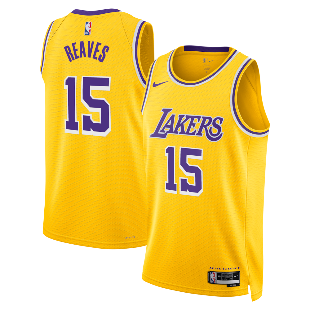 Los Angeles Lakers Austin Reaves NBA jersey front view