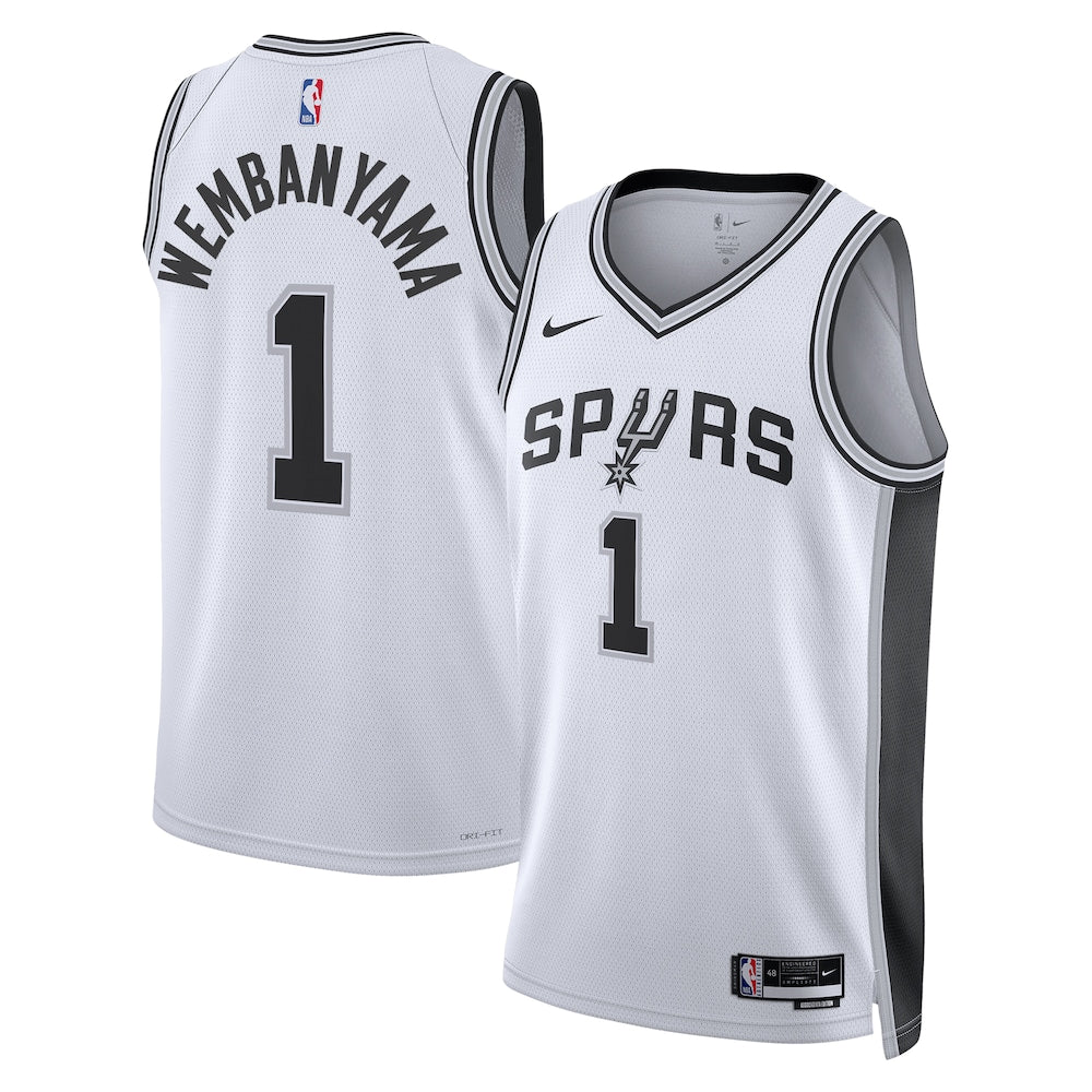 San Antonio Spurs Victor Wembanyama NBA jersey front view