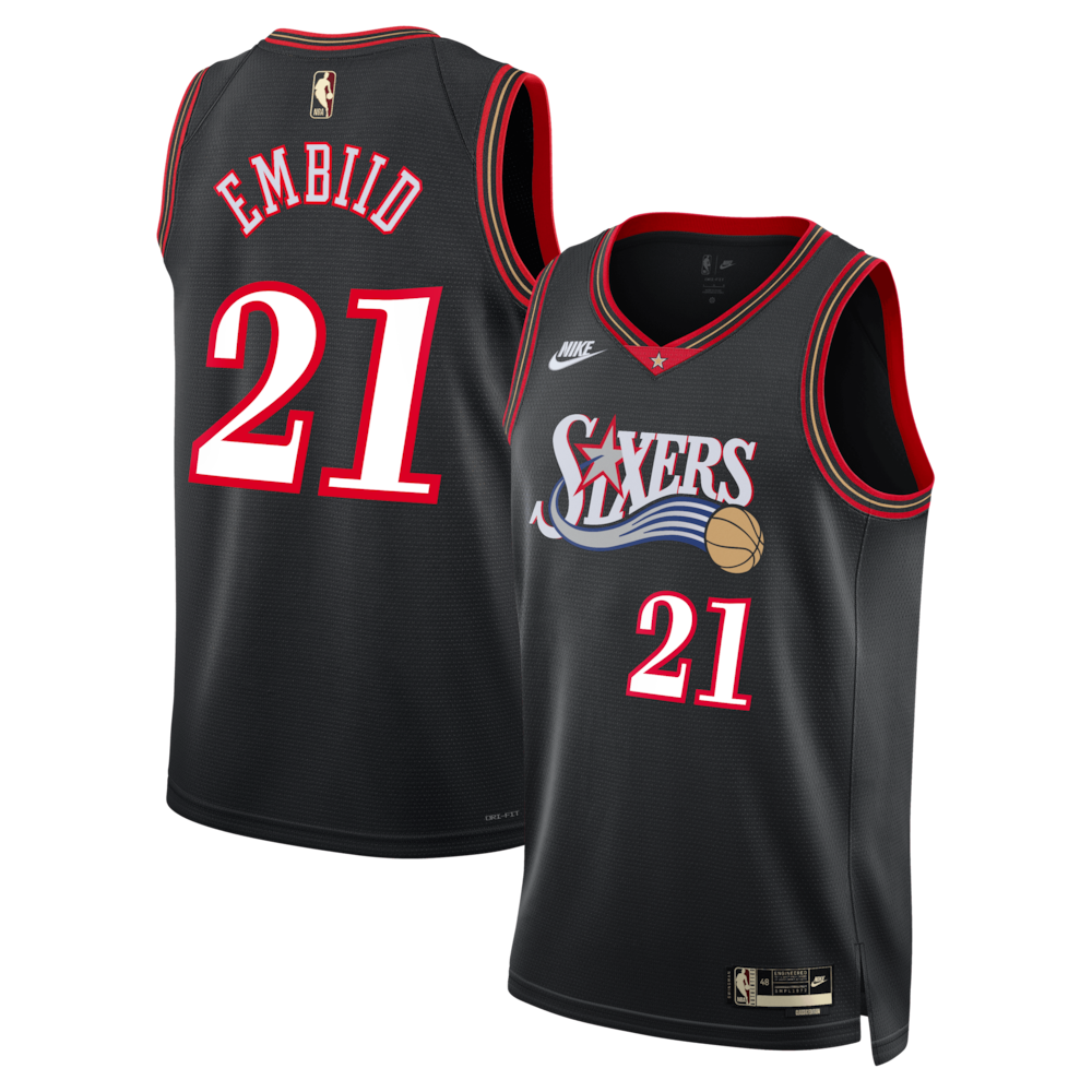 Philadelphia 76ers Joel Embiid NBA jersey front view