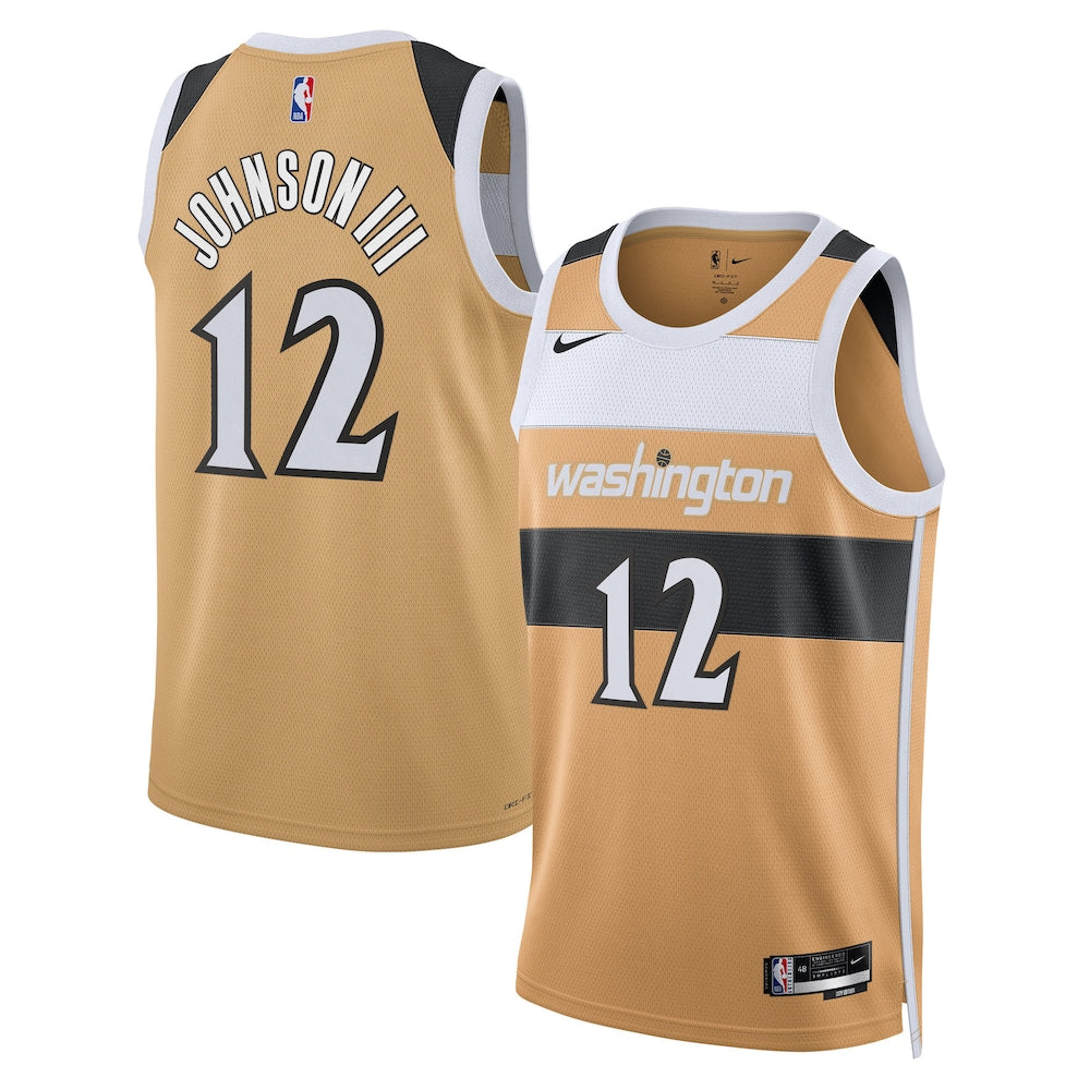 WAS 2025/26 City Edition Swingman Jersey - Tan - Tre Johnson III - Unisex RTJ Basketball 51
