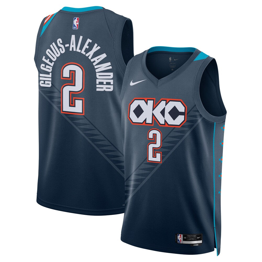 Oklahoma City Thunder Shai Gilgeous Alexander NBA jersey front view