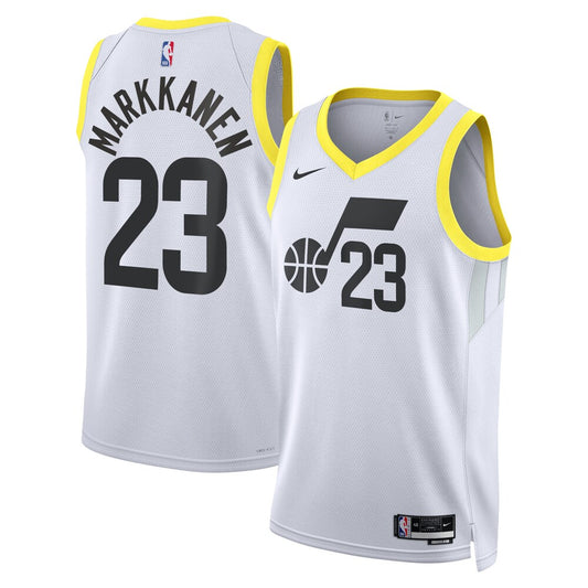 UTA Association Edition Swingman Jersey - White - Lauri Markkanen - Unisex RTJ Basketball 43