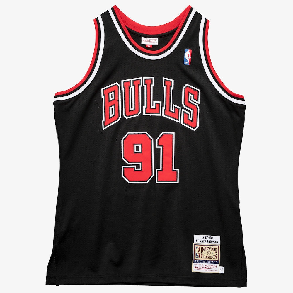 Chicago Bulls Dennis Rodman NBA jersey front view