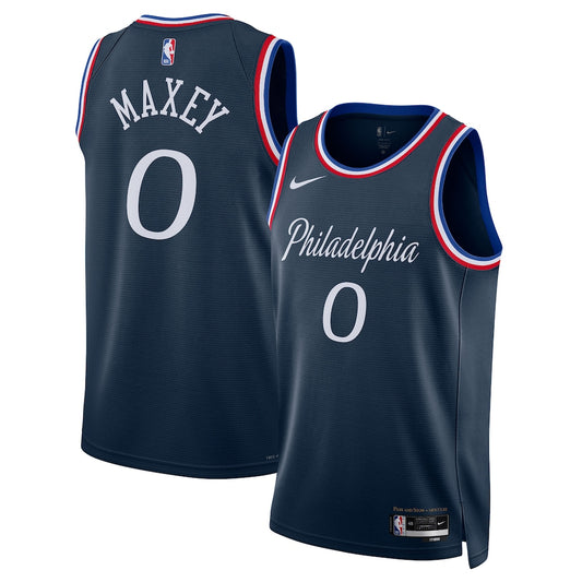 Philadelphia 76ers Tyrese Maxey NBA jersey front view