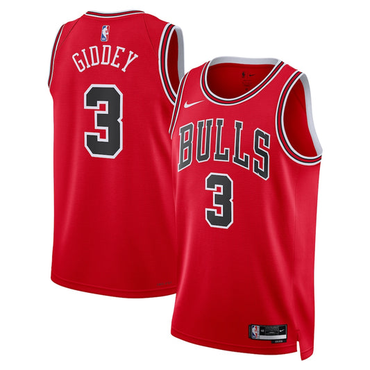 Chicago Bulls Josh Giddey NBA jersey front view
