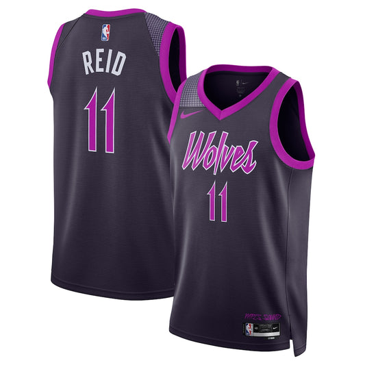 MIN 2025/26 City Edition Swingman Jersey - Black - Naz Reid - Unisex RTJ Basketball 170