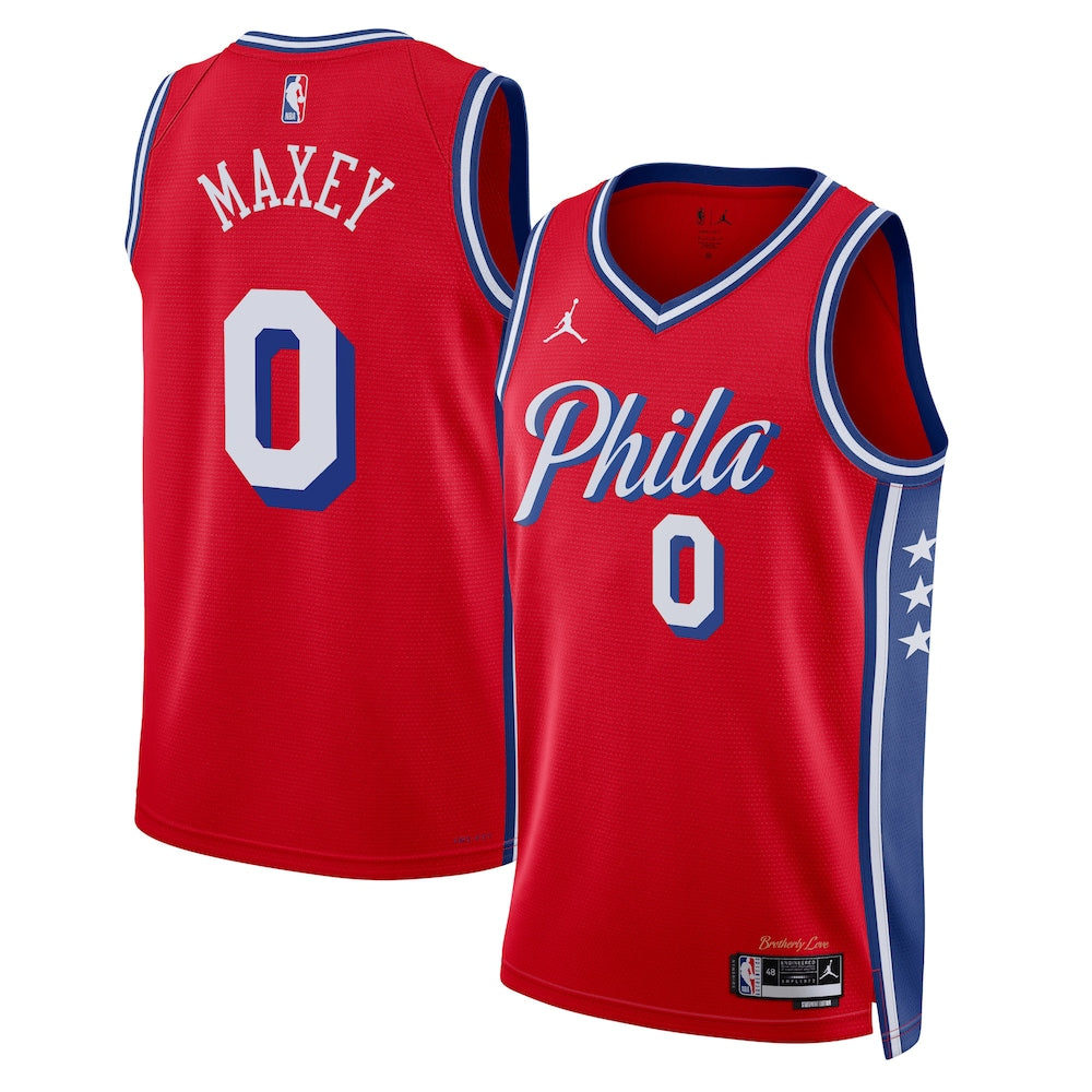 Philadelphia 76ers Tyrese Maxey NBA jersey front view