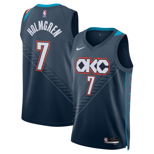 OKC 2025/26 City Edition Swingman Jersey - Gray - Chet Holmgren - Unisex RTJ Basketball 222
