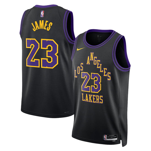 Los Angeles Lakers Lebron James NBA jersey front view