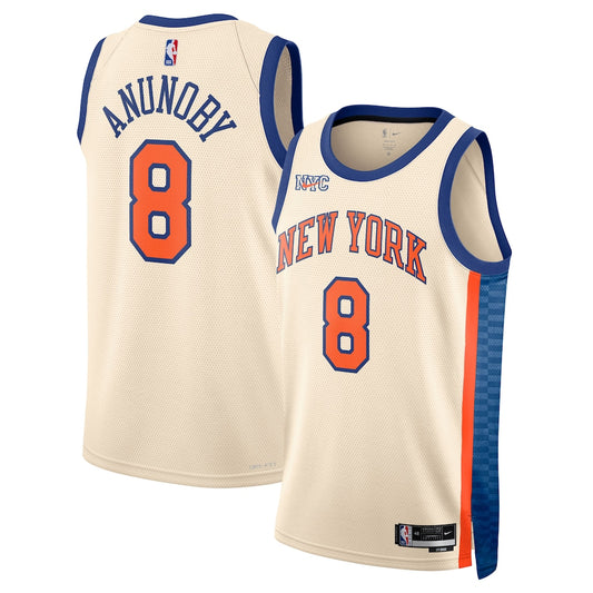 NYK 2025/26 City Edition Swingman Jersey - White - OG Anunoby - Unisex RTJ Basketball 202