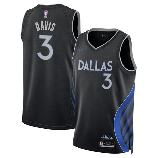 DAL 2025/26 City Edition Swingman Jersey - Black - Anthony Davis - Unisex RTJ Basketball 214