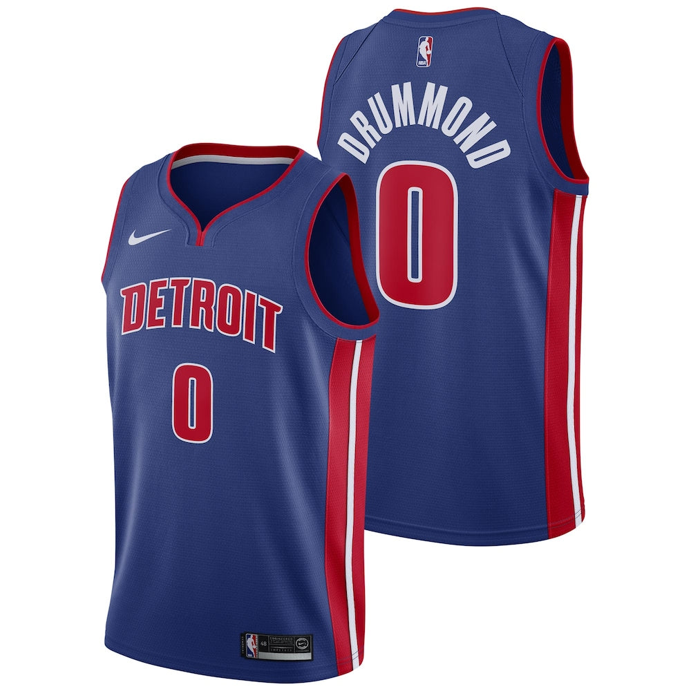 Detroit Pistons Andre Drummond NBA jersey front view