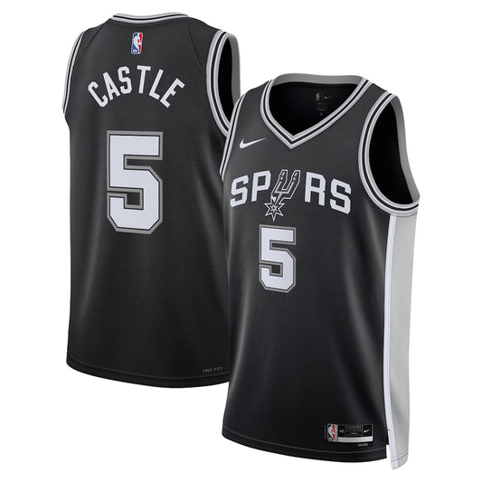 SAS Icon Swingman Jersey - Black - Stephon Castle - Unisex RTJ Basketball 269