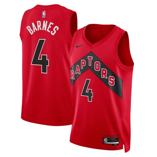 TOR Icon Edition Swingman Jersey - Red - Scottie Barnes - Unisex RTJ Basketball 108