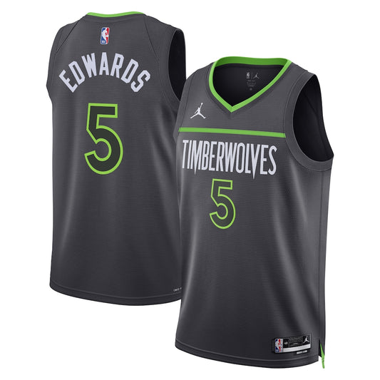 MIN Jordan Statement Edition Swingman Jersey - Gray - Anthony Edwards - Unisex RTJ Basketball 107