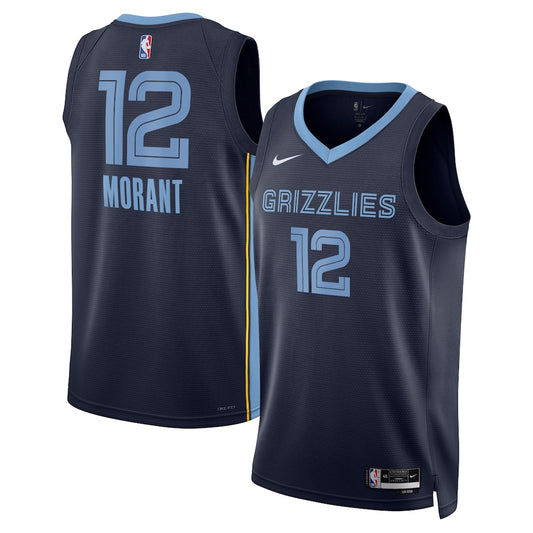 MEM Icon Edition Swingman Jersey - Navy - Ja Morant - Unisex RTJ Basketball 137
