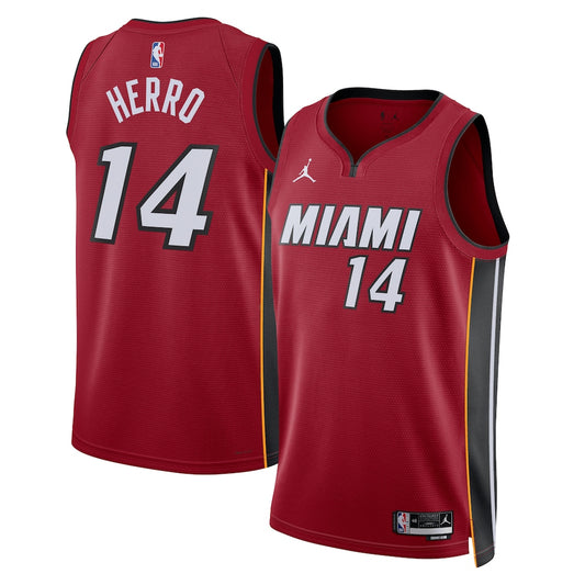 MIA Jordan Statement Edition Swingman Jersey - Red - Tyler Herro - Unisex RTJ Basketball 132