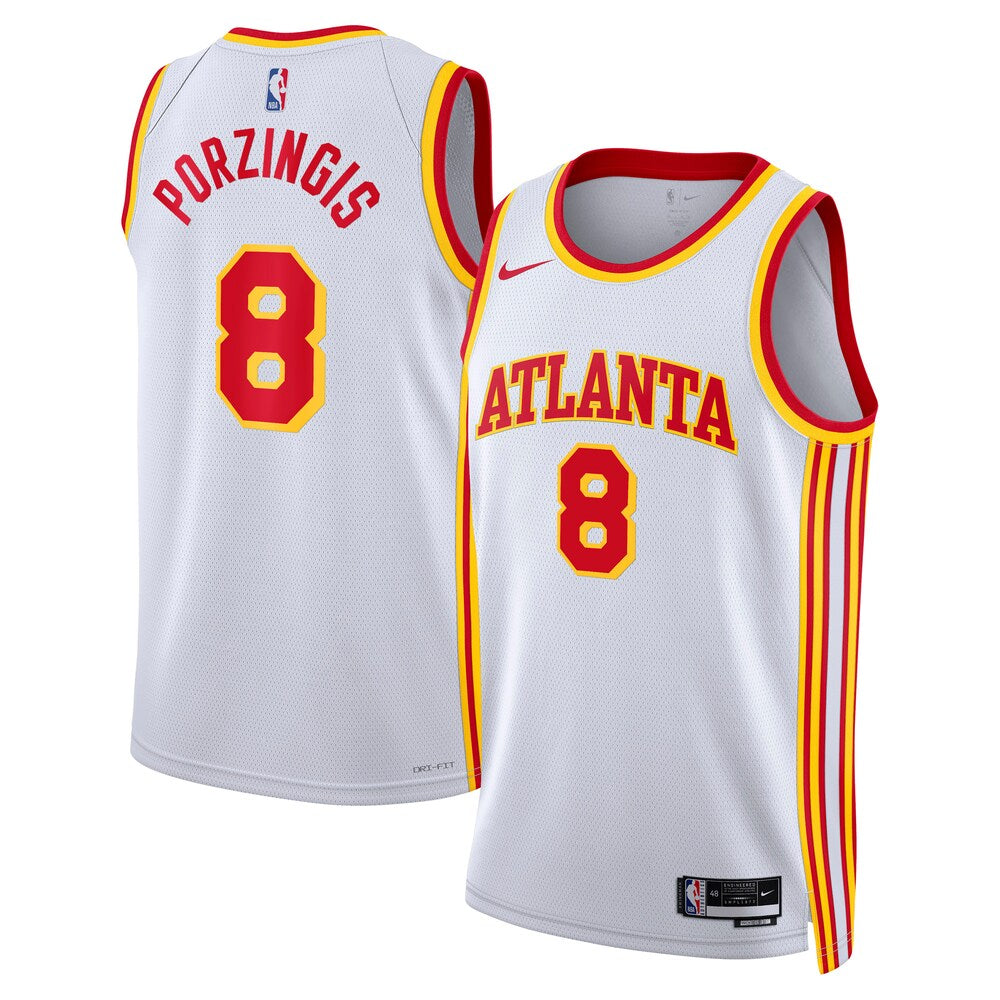 Atlanta Hawks Kristaps Porzngiis NBA jersey front view