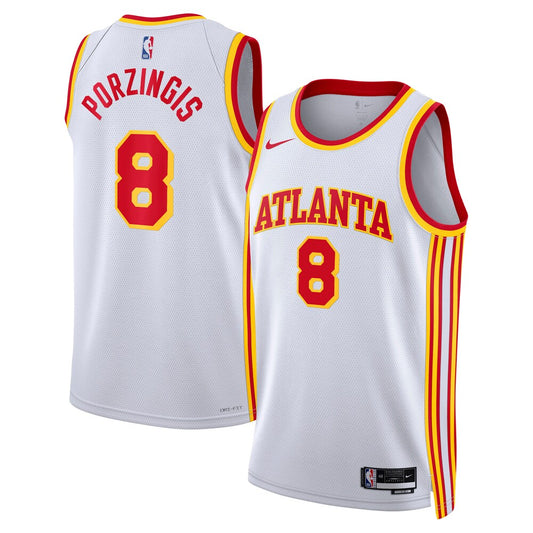 Atlanta Hawks Kristaps Porzngiis NBA jersey front view