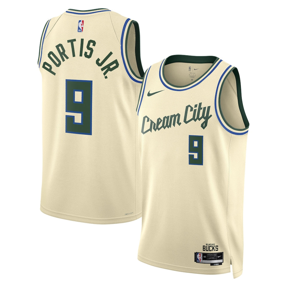 Milwaukee Bucks Bobby Portis NBA jersey front view
