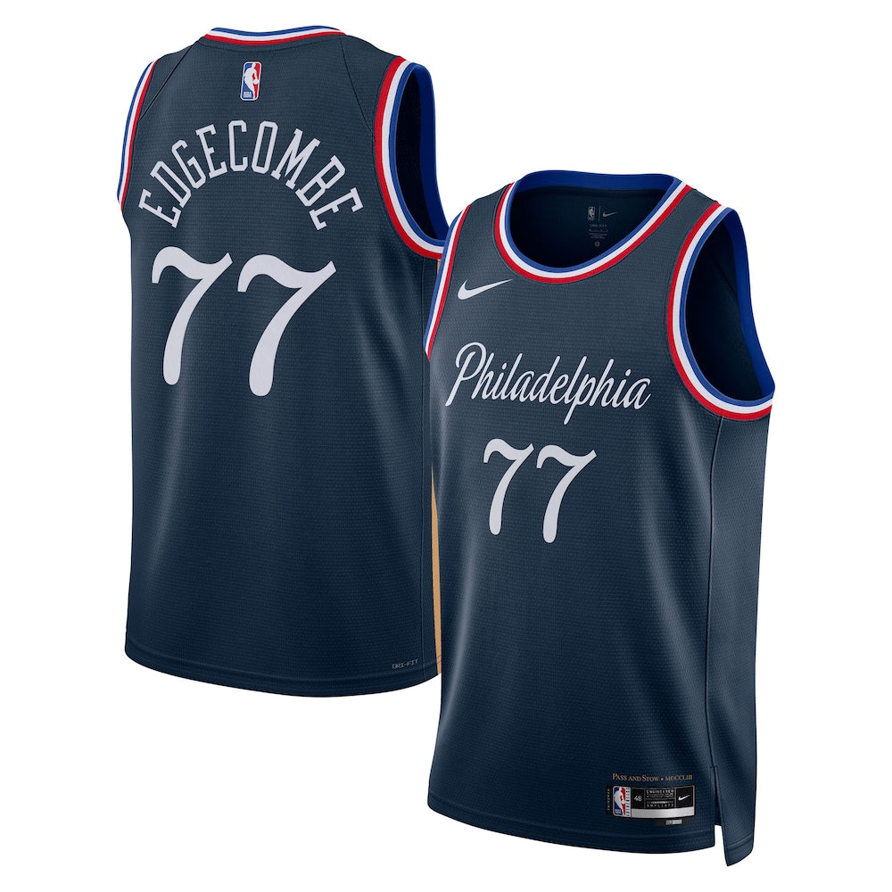 Philadelphia 76ers Vj Edgecombe NBA jersey front view