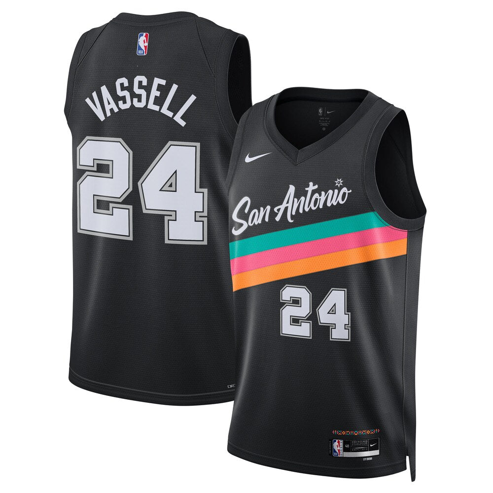 San Antonio Spurs Devin Vassell NBA jersey front view