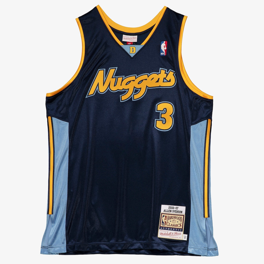 Denver Nuggets Allen Iverson NBA jersey front view