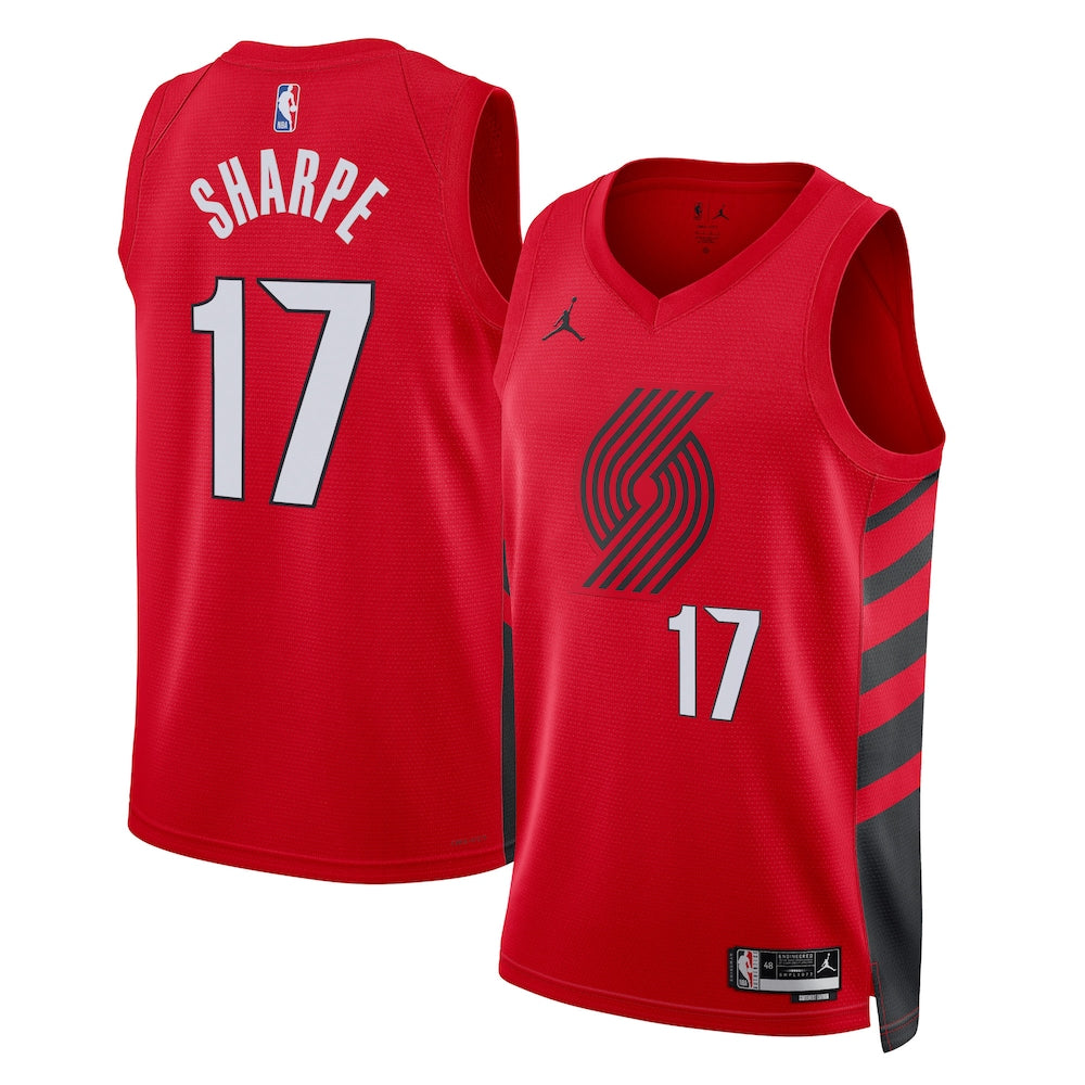 Portland Trail Blazers Shaedon Sharpe NBA jersey front view