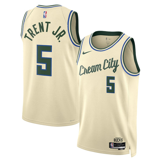 MIL 2025/26 City Edition Swingman Jersey - Cream - Gary Trent Jr. - Unisex RTJ Basketball 311