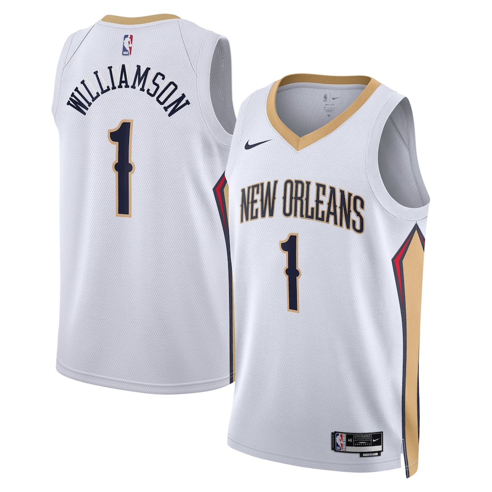 New Orleans Pelicans Zion Williamson NBA jersey front view