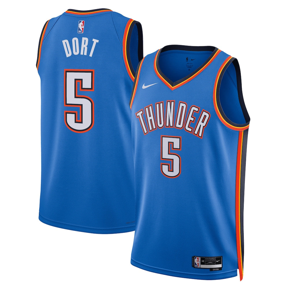 Oklahoma City Thunder Luguentz Dort NBA jersey front view