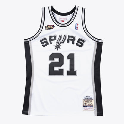 San Antonio Spurs Finals Tim Duncan NBA jersey front view