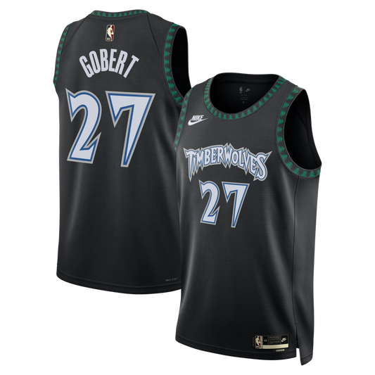 MIN Classic Edition Jersey - Black - Rudy Gobert - Unisex RTJ Basketball 406