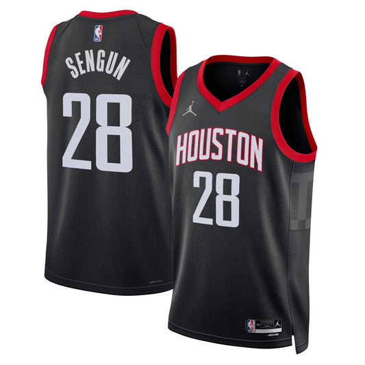 HOU Jordan Statement Edition Swingman Jersey - Black - Alperen Sengun - Unisex RTJ Basketball 400