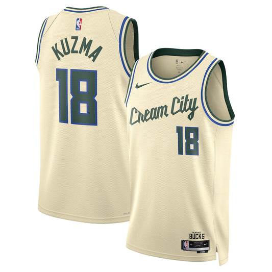 MIL 2025/26 City Edition Swingman Jersey - Cream - Kyle Kuzma - Unisex RTJ Basketball 307
