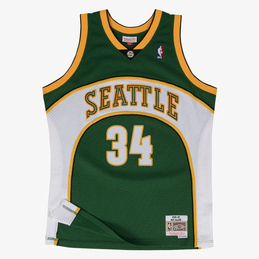 Seattle Supersonics Swingman Jersey Ray Allen 2006 07 jersey front view