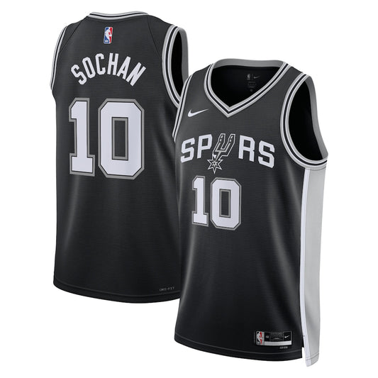 SAS Icon Edition Swingman Jersey - Black - Jeremy Sochan - Unisex RTJ Basketball 358